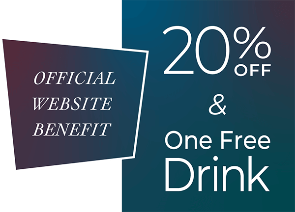 OFFICIAL WEBSITE BENEFIT　20%OFF / One Free Drink